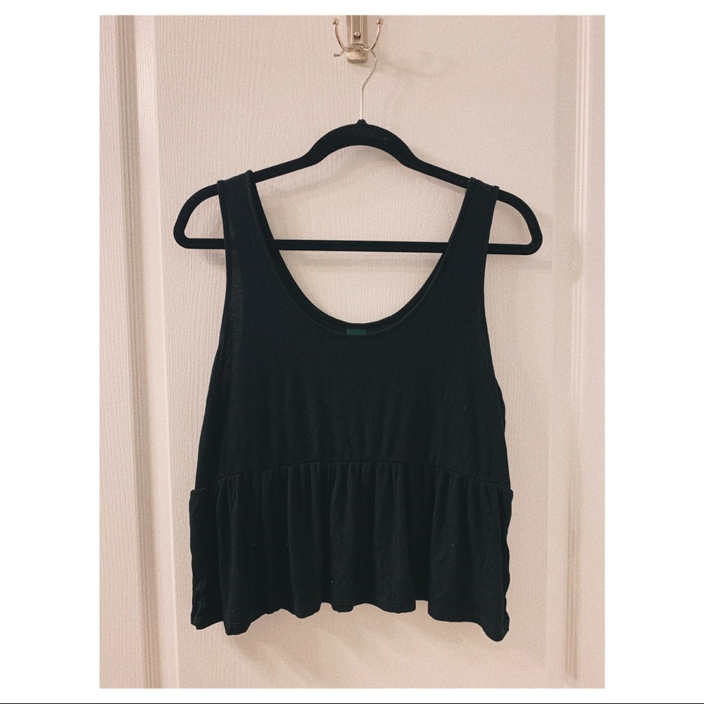 Wild Fable Rib-Knit Peplum Top